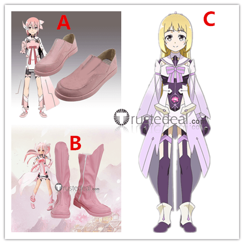 Yuki Yuna is a Hero Yuki Yuna Nogi Sonoko Hero Form Pink Purple Cosplay Shoes Boots