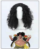 One Piece Marshall·D·Teach Blackbeard Monkey D Luffy Styled Black Curly Cosplay Wig