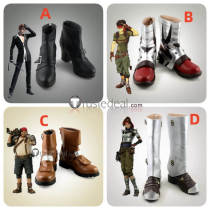 Final Fantasy VII Remake FF7 Jessie Rasberry Biggs Wedge Reno Cosplay Shoes Boots