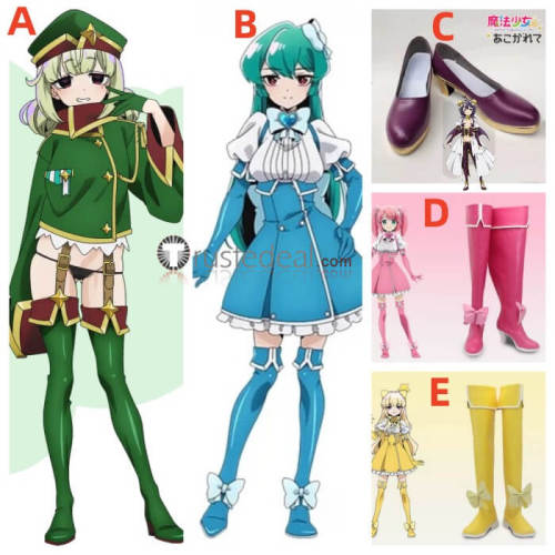 Mahou Shoujo ni Akogarete Hiiragi Hanabishi Araga Leopard Tenkawa Magia Baiser Magenta Azul Sulfur Cosplay Shoes Boots