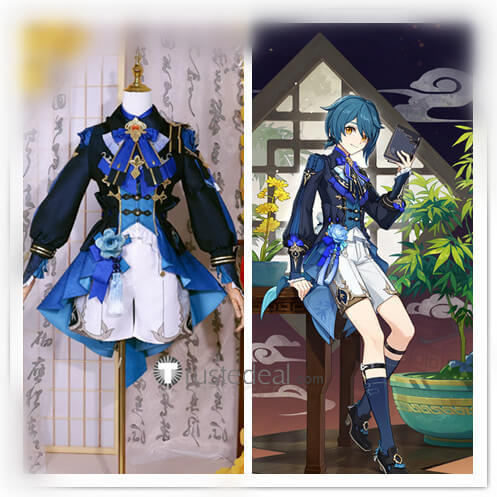 Genshin Impact Xingqiu Bamboo Rain New Outfit Cosplay Costume