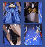 Genshin Impact Frostflower Dew Shenhe Twilight Blossom Ganyu New Outfit Black Cheongsam Cosplay Costume 2