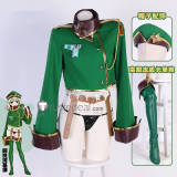 Mahou Shoujo ni Akogarete Gushing Over Magical Girls Araga Kiwi Leopard Green Cosplay Costume