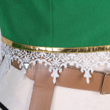 Mahou Shoujo ni Akogarete Gushing Over Magical Girls Araga Kiwi Leopard Green Cosplay Costume