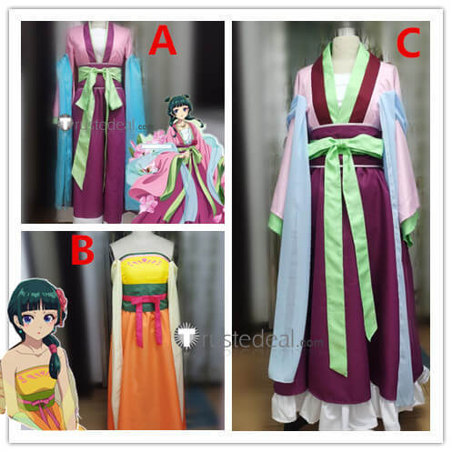 Kusuriya no Hitorigoto The Apothecary Diaries Maomao Servant Pink Purple Orange Cosplay Costume