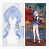 Genshin Impact Frostflower Dew Shenhe Twilight Blossom Ganyu Xingqiu Bamboo Rain New Cosplay Wig