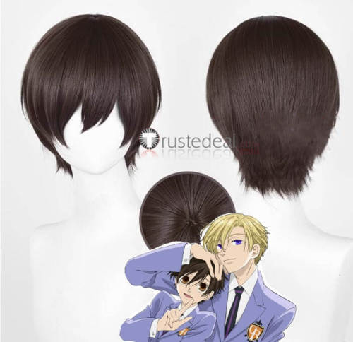 Ouran High School Host Club Tamaki Suoh Fujioka Haruhi Brown Blonde Cosplay Wig