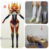League of Legends LOL Lux Light Elementalist Magma Lux Fire Cosplay Boots and Headdress