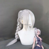 Baldur's Gate 3 BG3 Shadowheart Black Silver White Styled Cosplay Wig