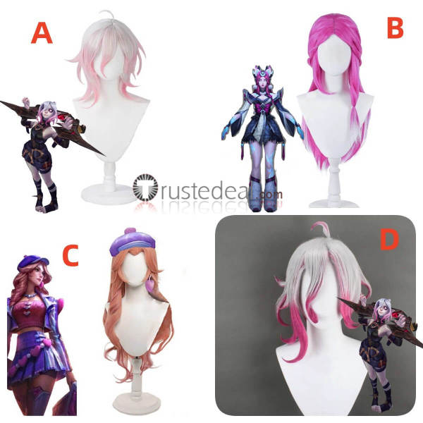 Legaue of Legends LOL Briar Snow Moon Ahri Pink Heartthrob Caitlyn Cosplay Wig