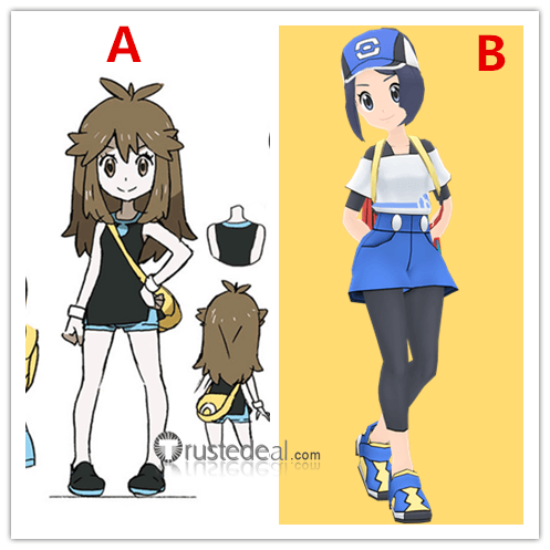 Pokemon Masters EX Bettie Betty Trainer Green Leaf Cosplay Shoes Boots