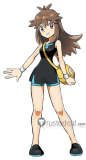 Pokemon Green Leaf Blue Cosplay Costume