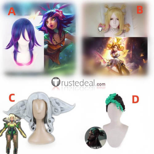 League of Legends LOL New Skin Shan Hai Scrolls Prestige Skin Star Guardian Neeko K'Sante Cosplay Wig