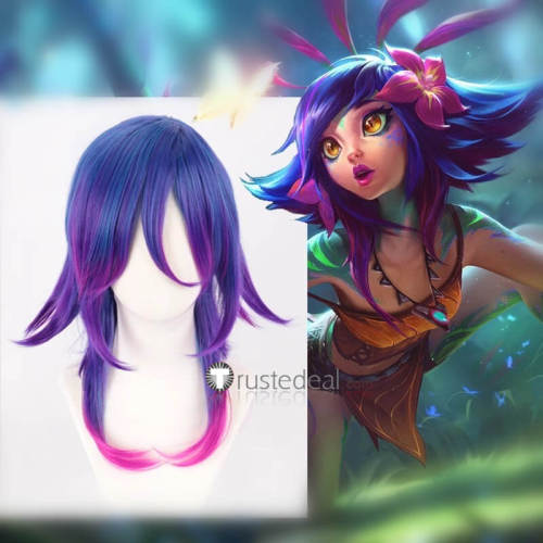 League of Legends LOL New Skin Shan Hai Scrolls Prestige Skin Star Guardian Neeko K'Sante Cosplay Wig