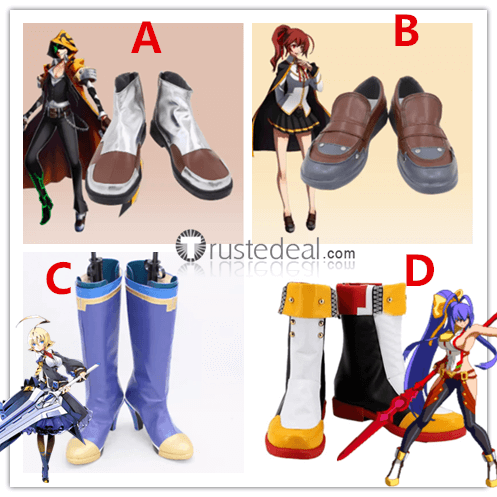 BLAZBLUE Mai Natsume Celica Ayatsuki Mercury Yuuki Terumi Cosplay Shoes Boots