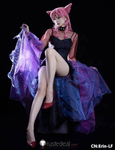 Sailor Moon Lady Black Chibiusa Tsukino Cheongsam Formal Cosplay Dress