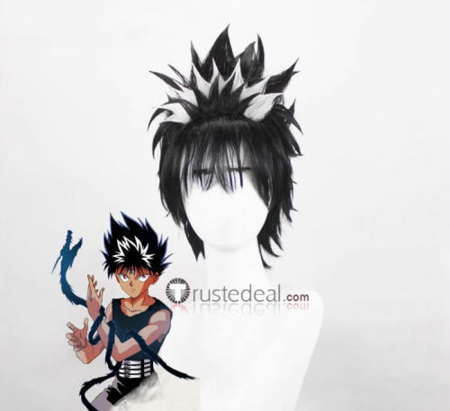 YuYu Hakusho Kurama Hiei Genkai Koenma Pink Red Black Styled Cosplay Wig