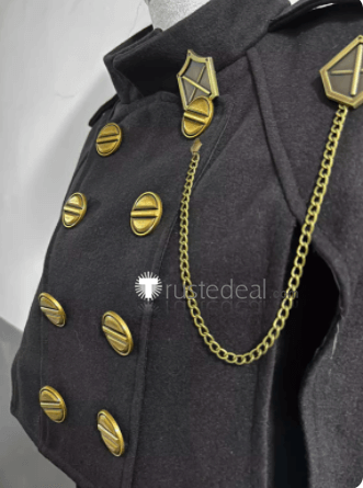 Final Fantasy XIV FF14 FFXIV YoRHa Type-51 Robe Casting Male Black Cosplay Costume