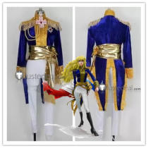 The Rose of Versailles Oscar Francois de Jarjeyes Blue Cosplay Costume