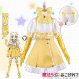 Mahou Shoujo ni Akogarete Tres Magia Hanabishi Minakami Tenkawa Magia Magenta Azul Sulfur Cosplay Costume