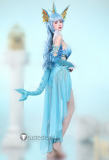 Gijinka Gengar Flareon Vaporeon Blue Jumpsuit Swimsuit Purple Bunny Suit Cosplay Costume