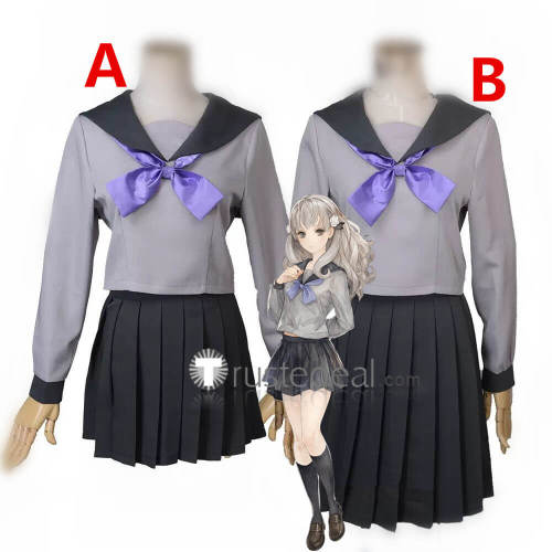 13 Sentinels Aegis Rim Iori Fuyusaka Erika Aiba Sailor School Uniform Grey Black Cosplay Costume