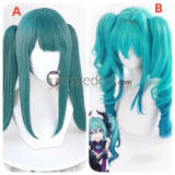 Vocaloid Hatsune Miku Villain Ver. Little Devil POP UP PARADE Miku Vampire Green Blue Ponytail Cosplay Wigs