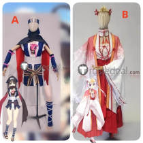 Senren Banka Tomotake Yoshino White Red Kimono Hitachi Mako Ninja Cosplay Costume