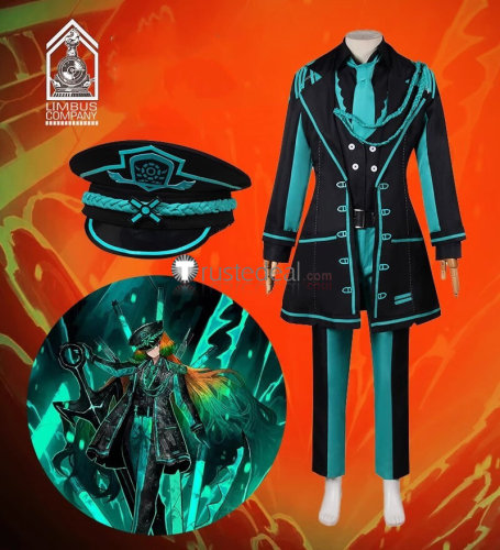 Limbus Company Blind Obsession Ishmael  W Corp. L3 Cleanup Agent Hong Lu Yi Sang Black Blue Cosplay Costume