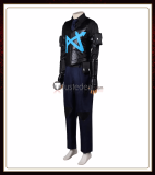 Limbus Company Blind Obsession Ishmael  W Corp. L3 Cleanup Agent Hong Lu Yi Sang Black Blue Cosplay Costume