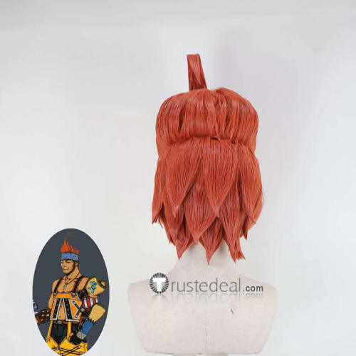 Final Fantasy X FF10 Wakka Orange Styled Cosplay Wig
