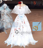 Identity V Bloody Queen Mary False Hope Water Mirror White Gown Cosplay Costume