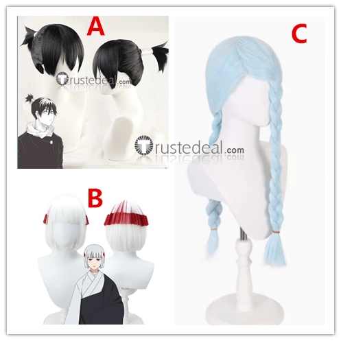 Jujutsu Kaisen Sorcery Fight Mei Mei Kokichi Muta Uraume Blue Black White Cosplay Wig