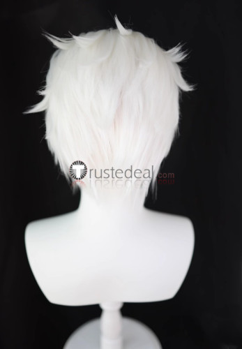 Boss Slicked Back Lace Front White Cosplay Wig Manga