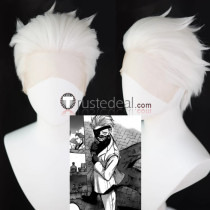 Tokyo Ghoul Kaneki Ken Boss Slicked Back Lace Front White Cosplay Wig Manga
