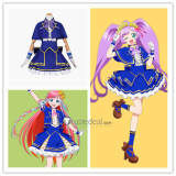 Aikatsu x Pretty Series Dream Collaboration Festival Laala Manaka Matsuri Hibino Blue Stage Cosplay Costume