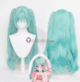 Vocaloid Miku Rabbit Hole Little Zombie Miku Megurine Luka 14th Anniversary Miku Green Cosplay Wig