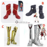 Fate Stay Night Fate Extra Red Saber Nero Fate Apocrypha Saber of Red Mordred Red Golden Cosplay Boots Shoes