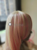 Macross Frontier Sheryl Nome Long Blonde Pink Curl Ponytail Cosplay Wigs