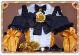 Vocaloid Kagamine Rin Daughter of Evil Yellow Black Luxurious Version Cosplay Costume