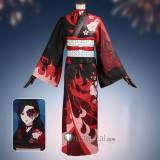 Genshin Impact Hanyuuda Chizuru Red Kimono Cosplay Costume