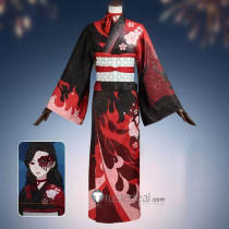 Genshin Impact Hanyuuda Chizuru Red Kimono Cosplay Costume