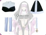 Mahou Shoujo ni Akogarete Gushing Over Magical Girls Sister Gigant Black Cosplay Costume