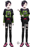 Disney Twisted-Wonderland Lilia Vanrouge Pop Music Rock Shirt Cosplay Costume