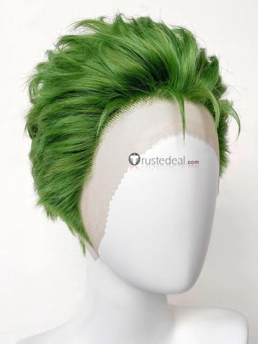 One Piece Zoro Roronoa Green Lace Front Cosplay Wig