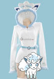 Pokemon Gijinka Alolan Vulpix Espeon Pikachu Fluffy Jumpsuit Bunny Suit Yellow Cosplay Costume
