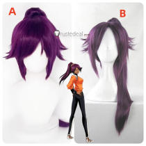 Bleach Shihouin Yoruichi Dark Purple Cosplay Wig