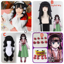 Hunter X Hunter Alluka Zoldyck Long Black Syled Cosplay Wig Hairband Accessories