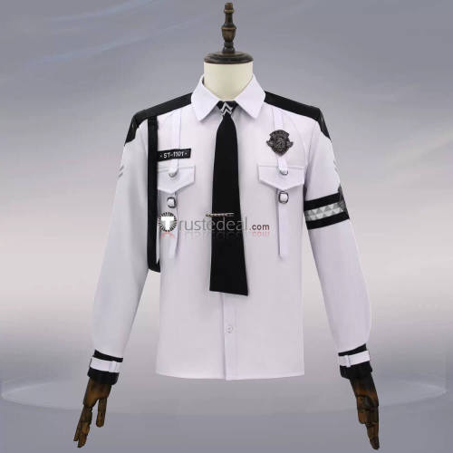 Love and Deepspace Xavier Shen Xinghui Evol Police White Black Uniform Cosplay Costume