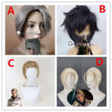Final Fantasy Rufus Shinra Kurasame Susaya Grey Purple Blonde Cosplay Wig